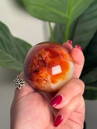 Image 3 of BLUE CARNELIAN SPHERE -MADAGASCAR- C