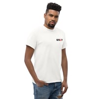 Image 1 of Ugly Glitch Pattern Unisex Tee- White/Black