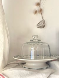 Image 2 of Ancien compotier et cloche en verre