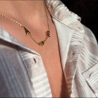 Custom Initial/Birthstone Necklace