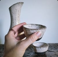 Image 3 of 3 Piece Sake Set in MOONSTONE (dark matter)