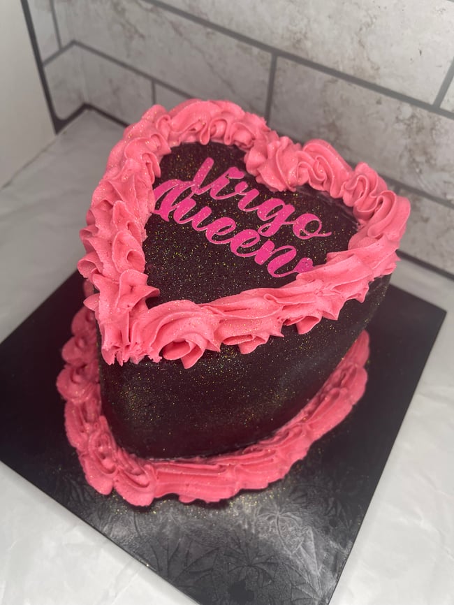 Horoscope Heart Shaped Cake