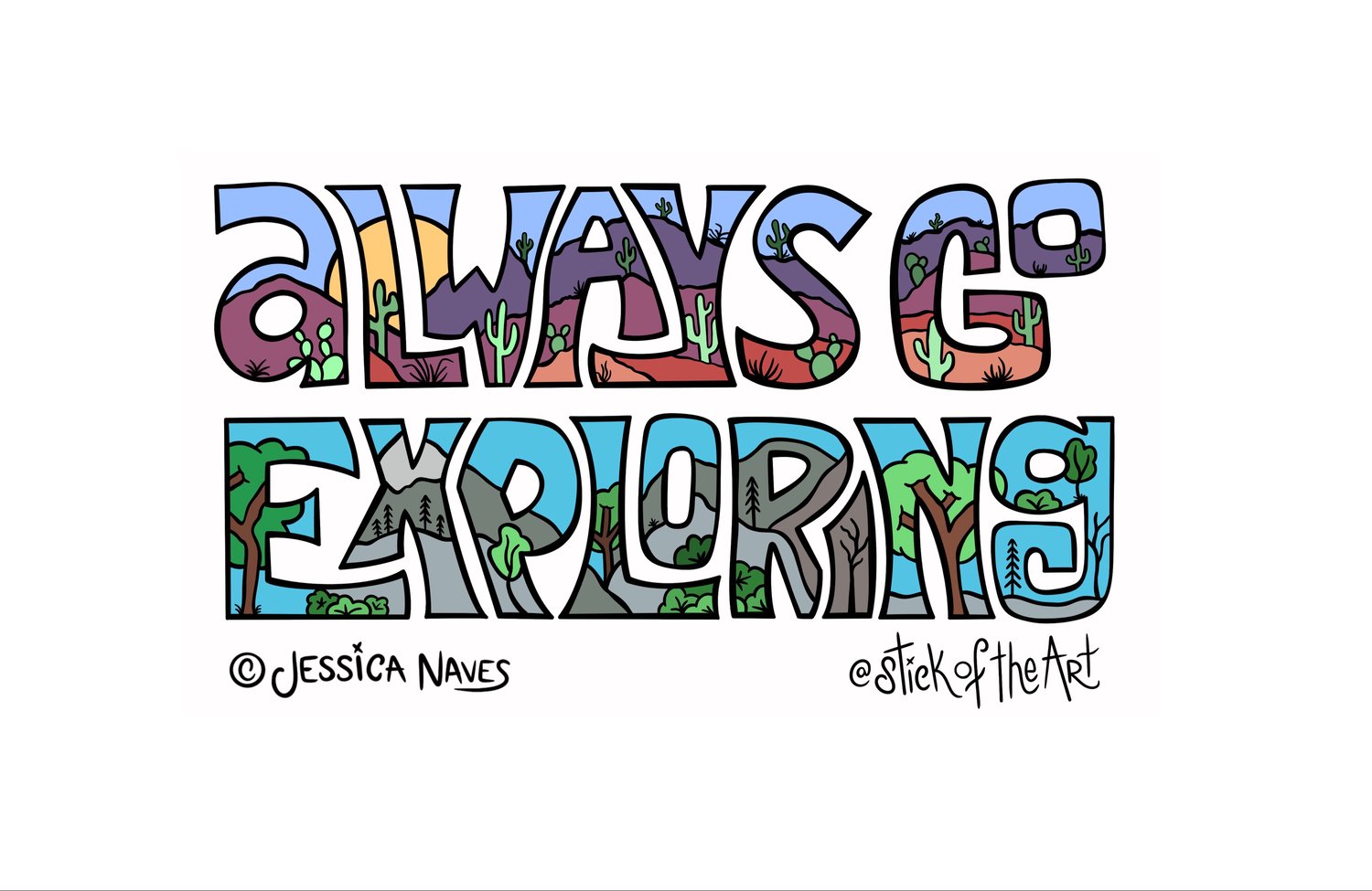 Always Go Exploring - Sticker
