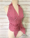 Gingham Halter Tops