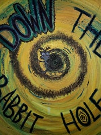 Image 2 of Down The Rabbit Hole Limited Edition Signed Art Print 8.5x8.5"