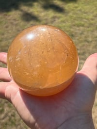 Image 6 of Honey Calcite Sphere #2389