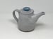 Image of Small Coffee/Tea Pot White with turquoise trim 