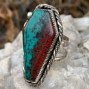 Image 4 of Large Sonora Sunrise Handmade Sterling Silver Coffin Statement Ring