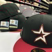 Image 1 of New Era 59Fifty Black/Brick/Glow