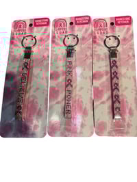 Image 1 of Breast Cancer Rhinestone Keychain