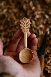 Image 3 of Oak leaf Handle Coffee Scoop  ~