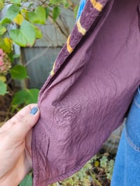 Image 4 of Wanderlust - Velvet evil eye protection jacket - Plum 6-12 uk