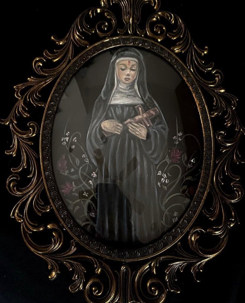 Image of St Rita Framed Original 