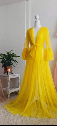 Image 2 of CoCo Red Tulle Maxi Gown-Robe