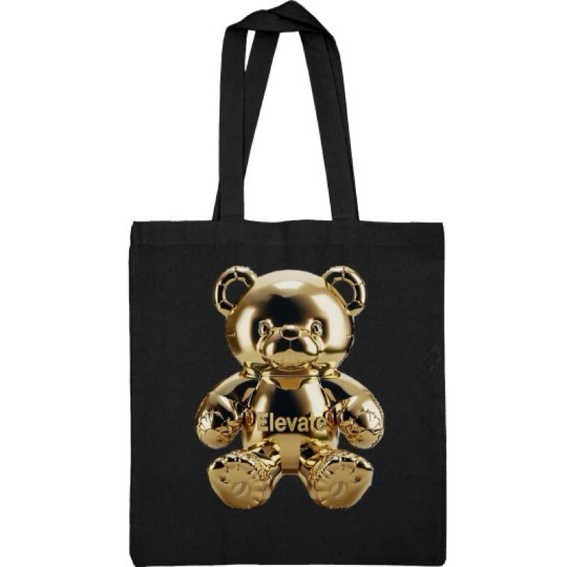 Image of Elevate Canvas Tote- Teddy Bear (Red, Orange & Blk)