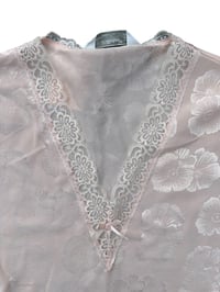 Image 3 of Peach Satin Floral Top 16