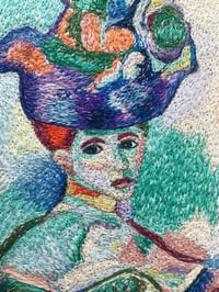 Image 3 of Woman with a Hat Henri Matisse sewn artwork