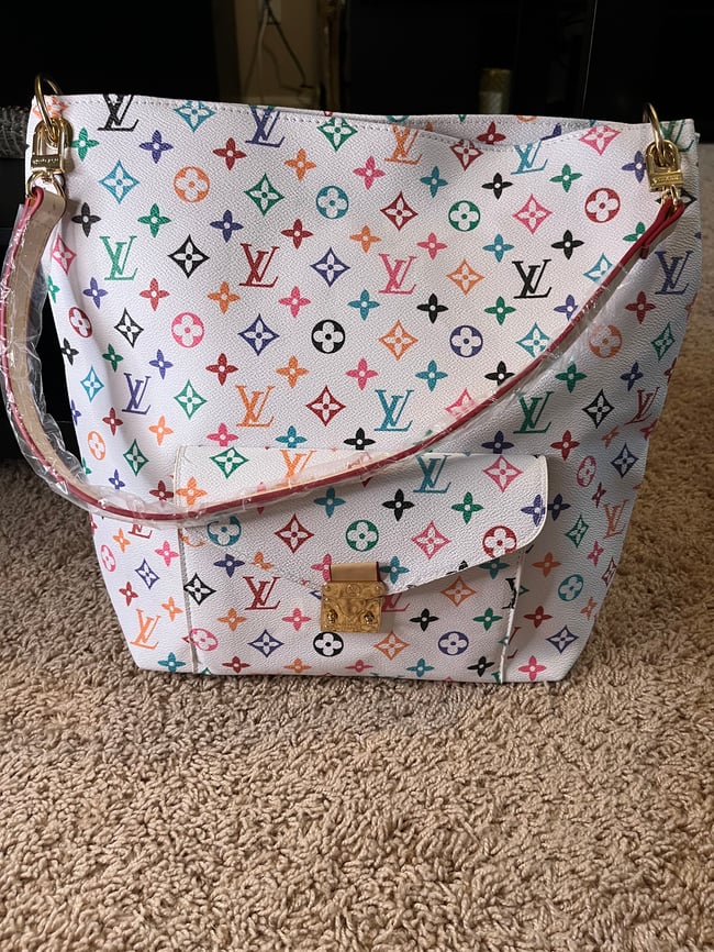 White LV Tote Bag