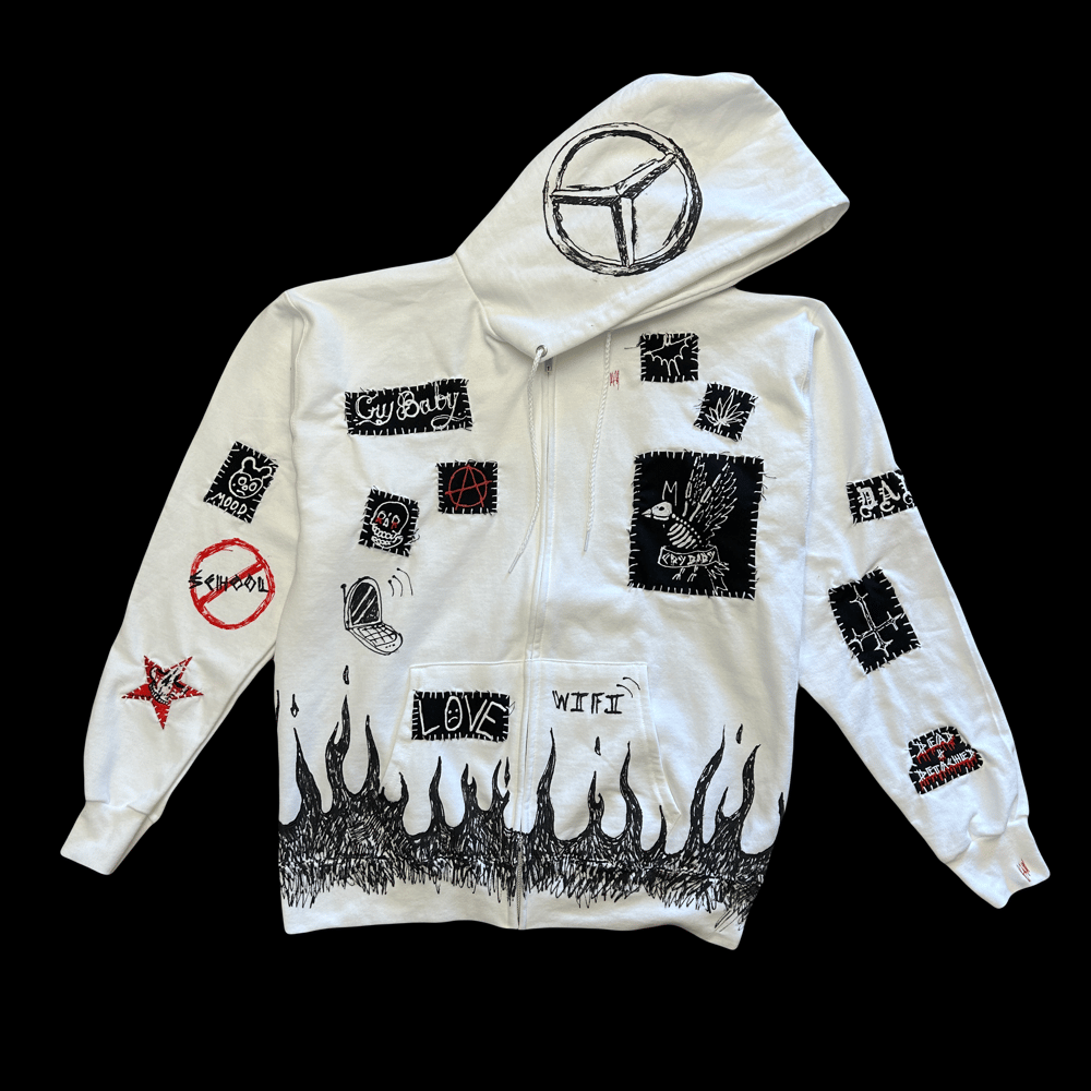 Image of CRYBABY ART PATCHWORK HOODIE