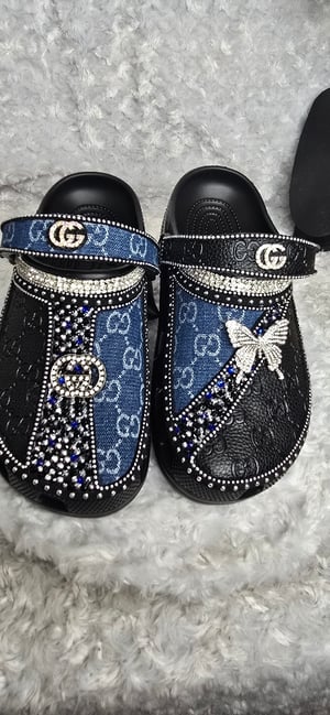 Image of Black & Denim Gorg Girl Crocs