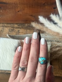 Image 3 of Kingman Bloom Turquoise Ring (Discounted)