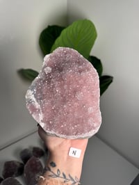 Image 14 of XL SELF STANDING COTTON CANDY APOPHYLITE CUT BASES -INDIA-