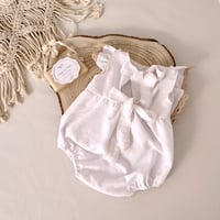 Image 2 of Boho photo props | Giuseppina romper 12 months | white