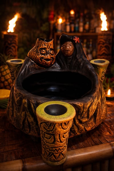 Image of Artist Proof  AP04 of AP06 “I Lava You” Tiki Bowl 2018 By Tiki Diablo & Tahiti Gil