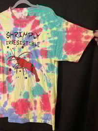 Image 3 of LARGE  Shrimply Irresistible Blacklight Reactive Tie Dye Shirt 5