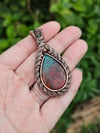 Sonora Sunset with tourmaline beads in antiqued copper