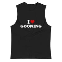 Image 1 of I Love Gooning Muscle Shirt