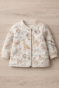 Image 4 of Tissu Coton Imprimé Kassem écru/lin 🦒