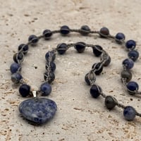Image 1 of Sodalite Heart Necklace