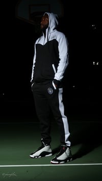 Image 3 of White/ Black Jumpsuit 