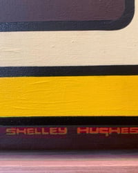 Image 4 of ‘Time Warp’ acrylic painting on canvas oak frame