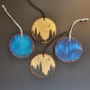 Galaxy Aurora Borealis Holiday Ornament