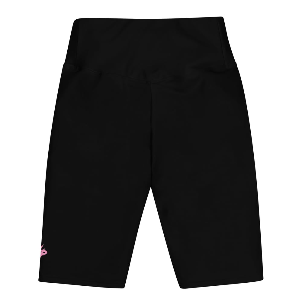 Dripped Up Biker Shorts (Black/Pink)