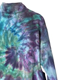 Image 11 of S Ladies Half-Zip Pullover in Mermaid Spiral Ice Dye