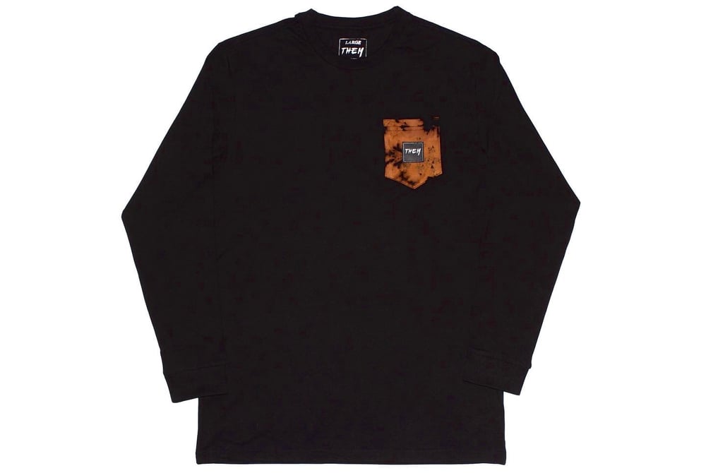 Image of LS Pocket T - Black/Tie Dye