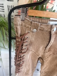 Image 2 of Fashion Nova brown lace jeans 