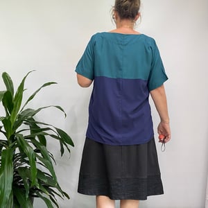 Image of blue and green top