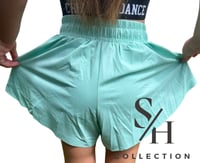 Image 1 of Lacey Butterfly Shorts - Light Green