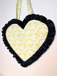 Image 1 of Limited Edition Banana Print Heart Bag