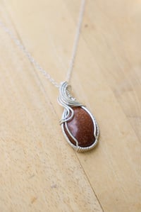 Image 4 of Sterling Silver Goldstone Pendant