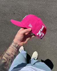 Image 4 of PINK YANKEES I <3 NY CUSTOM FITTED CAP