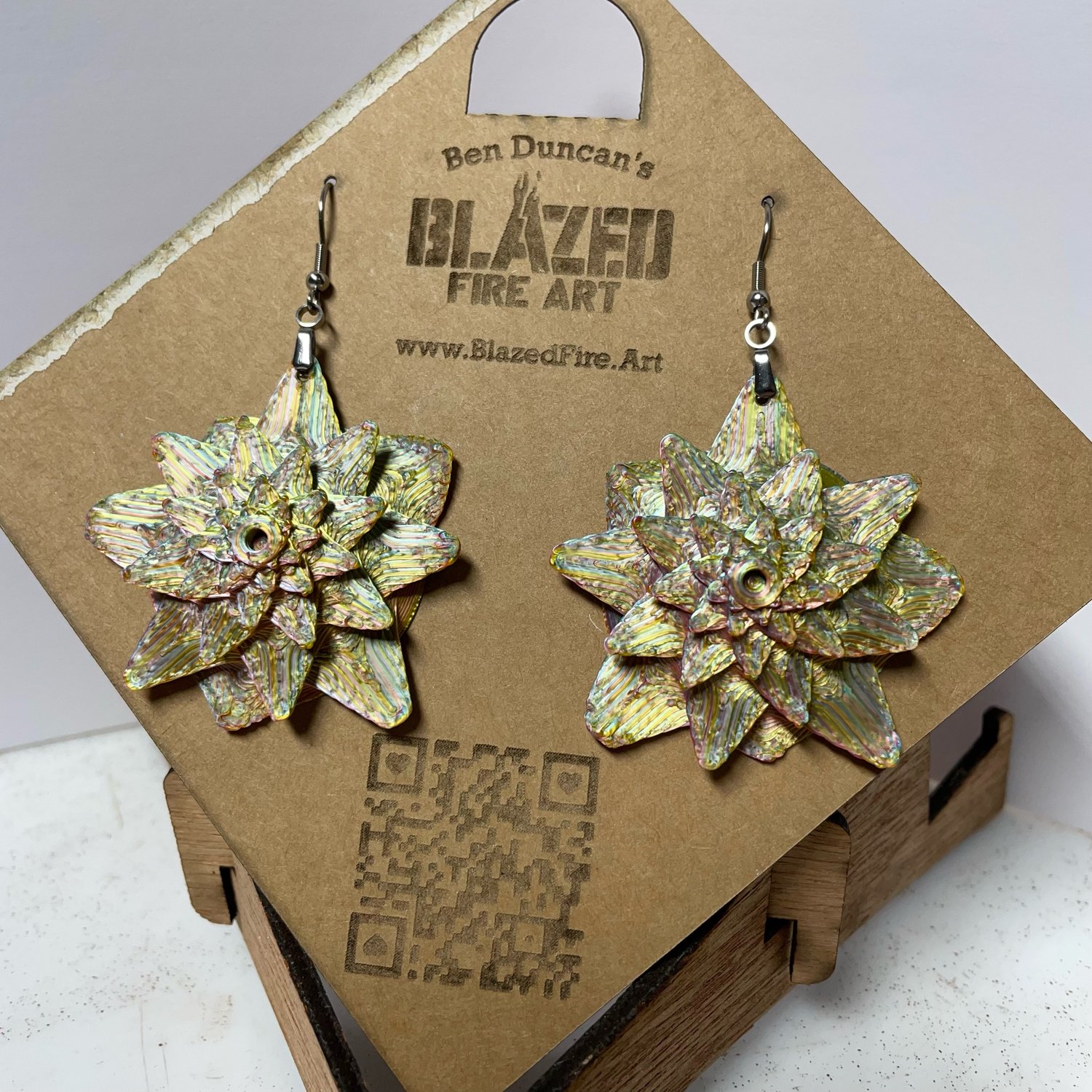 Image of Fractal Flower Earrings 