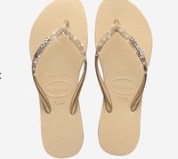 Image 1 of Havaianas Slim Sparkle II - Sand Gold