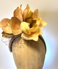 Image 3 of Creamy pink magnolia headpiece