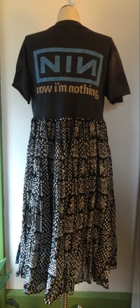 Image 2 of Upcycled “NIN” babydoll/midi t-shirt dress