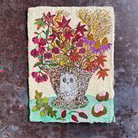 Image 1 of Speckled Owl Vase